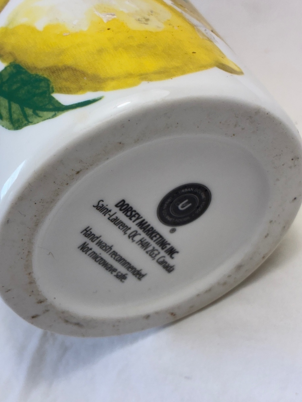 Ceramic Lemon Print Bottle - Picture 4 of 4
